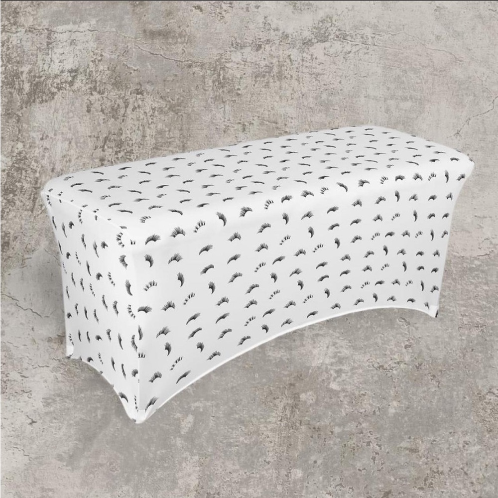 lash printed fashion lash bed cover / spa tablecloth for 6 ft rectangle tables!